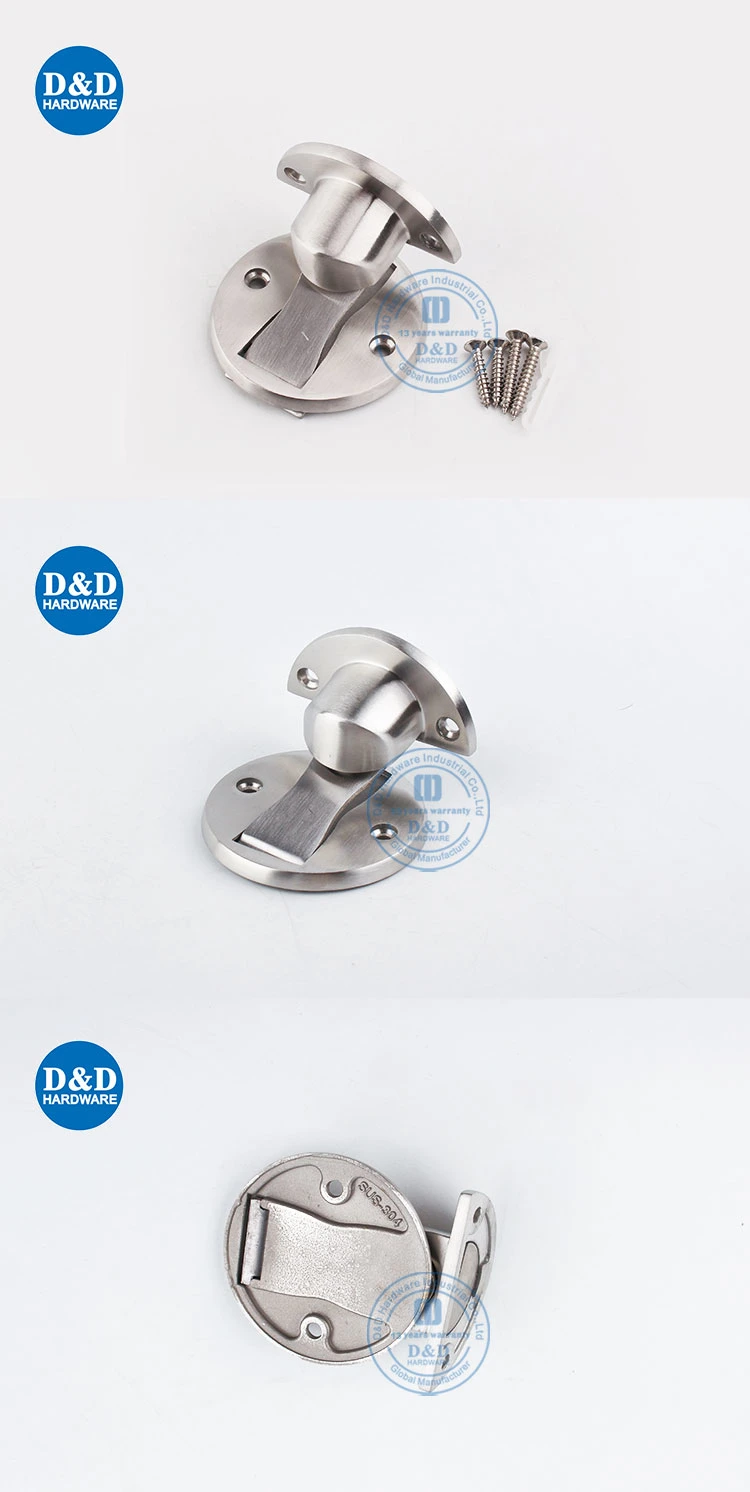 China Produced Satin Stainless Steel Magnetic Door Stop for Metal Door