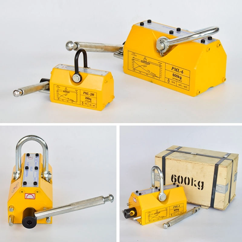 Manual Lifting Magnet Hand Operated Permanent Magnetic Lifter 600kg