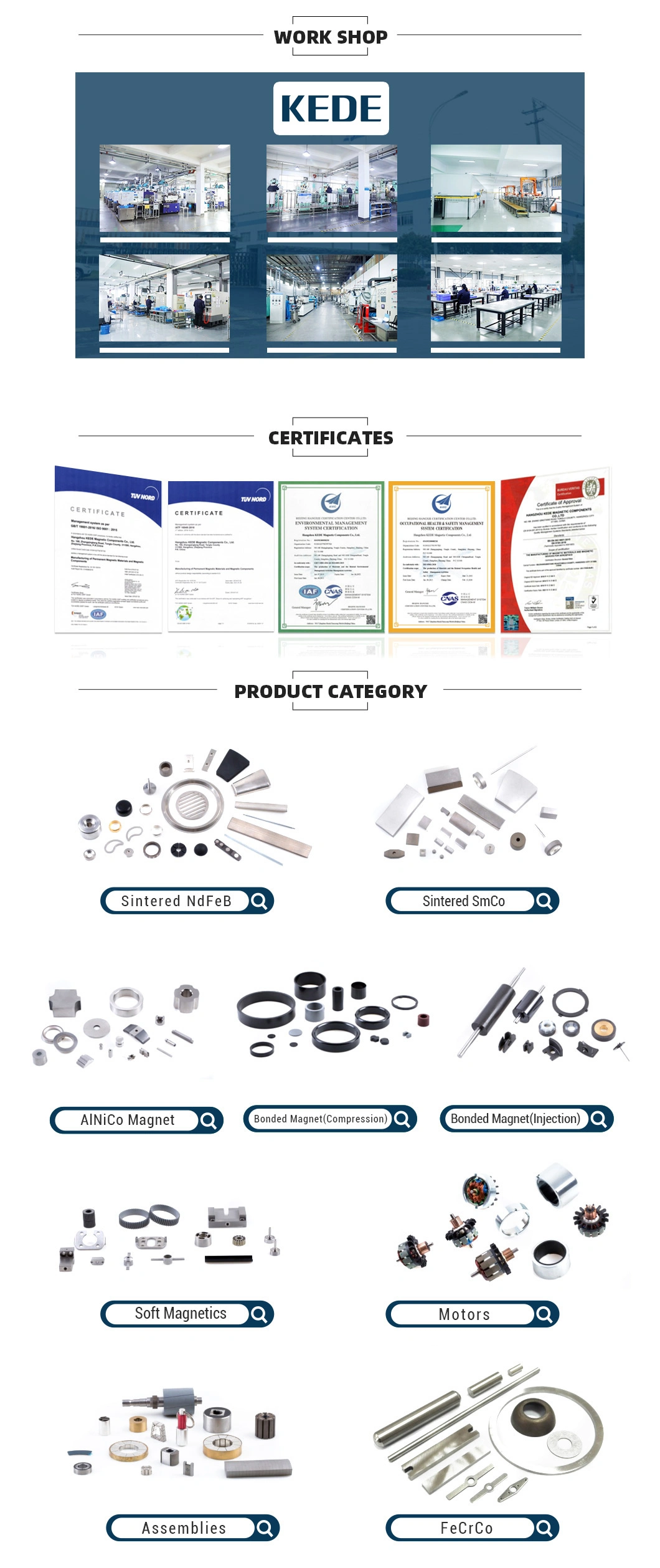 Customizable Assembly Magnetic Material Strong Magnet with Factory Price