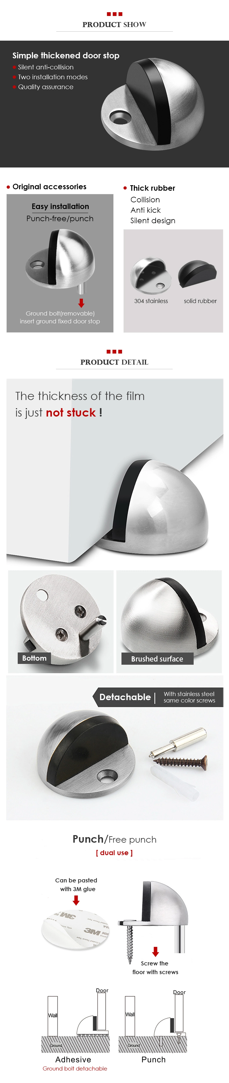 Stainless Steel Magnetic Door Stop